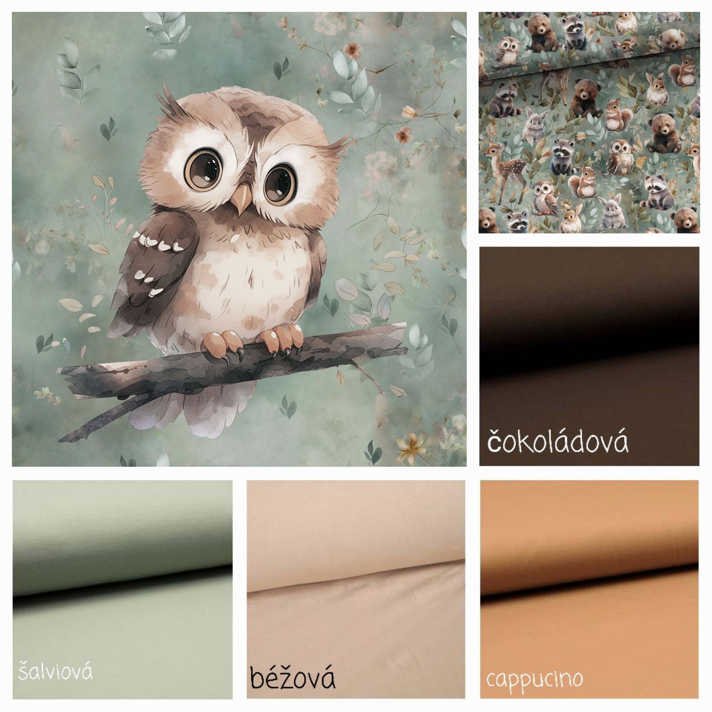 Mikina s kapucňou- sovička