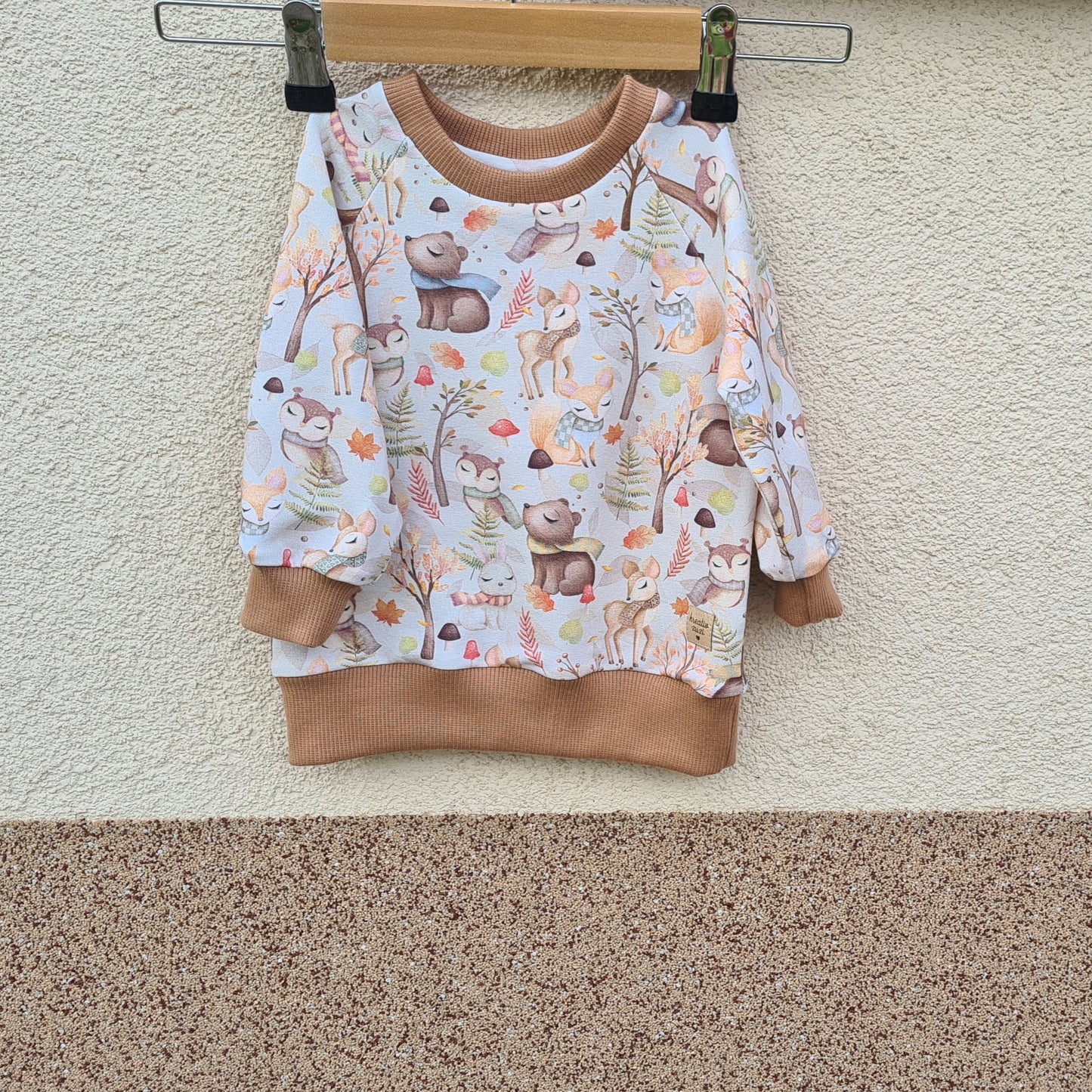 Mikina s raglanovými rukávmi- spiace zvieratká