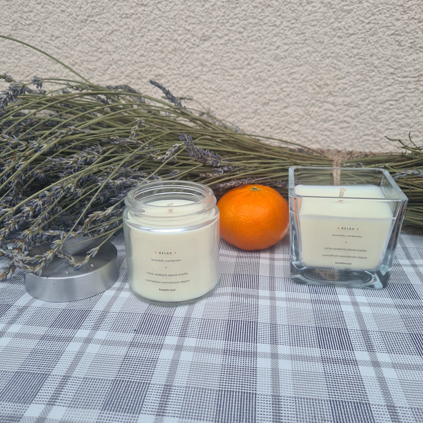 prírodná sójová sviečka , relax, bergamot, grapefruit, ylang ylang