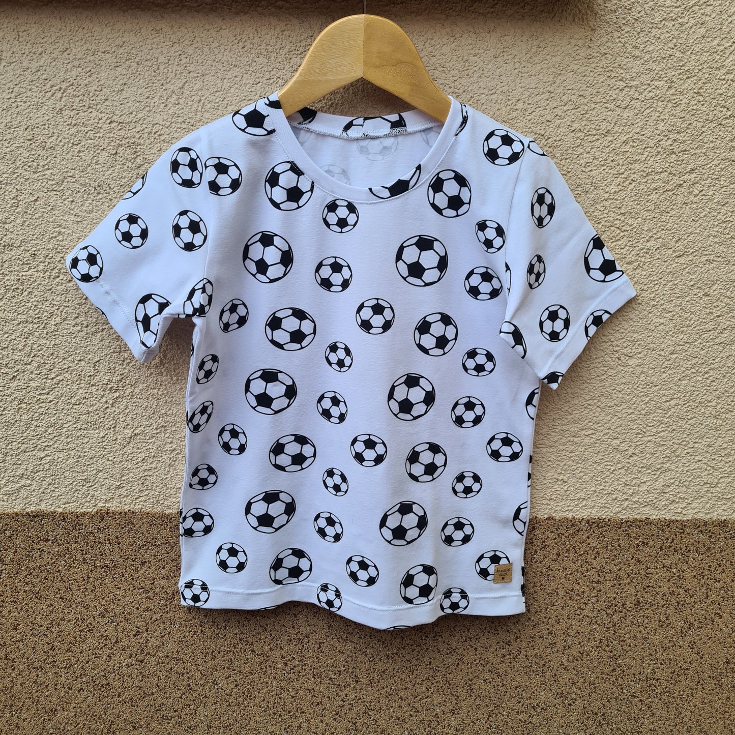 chlapčenské tričko futbalové lopty, úplet