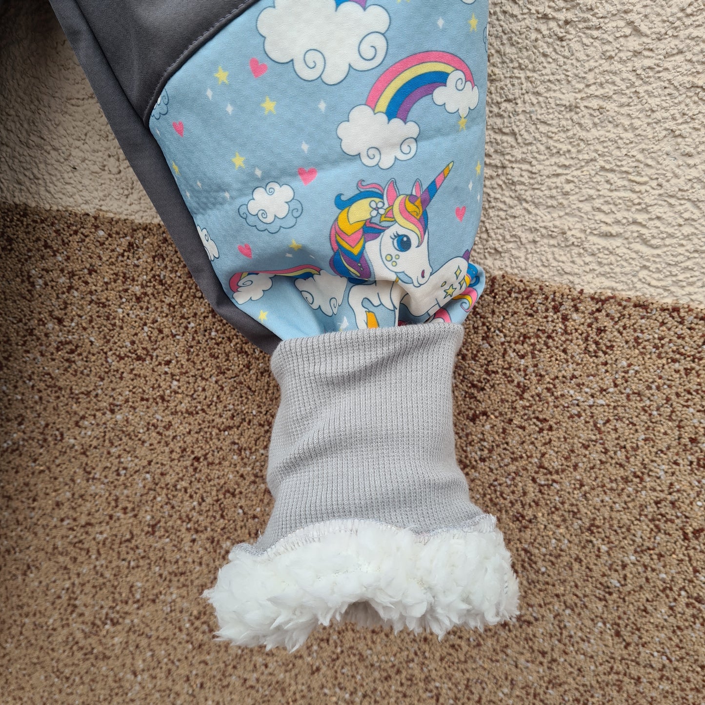 Softshellové nohavice s barančekom- jednorožci