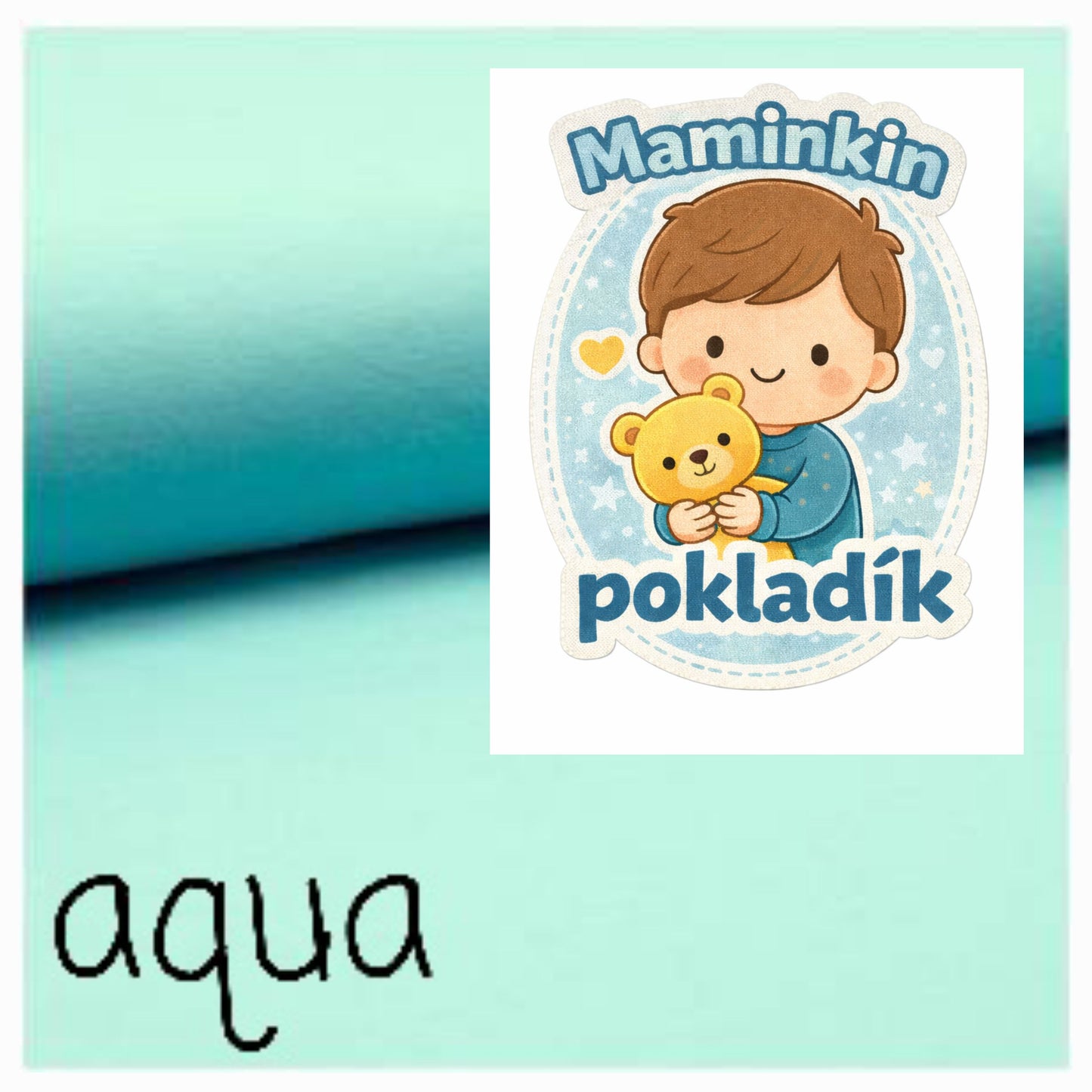 Tepláková súprava Maminkin pokladík – aqua