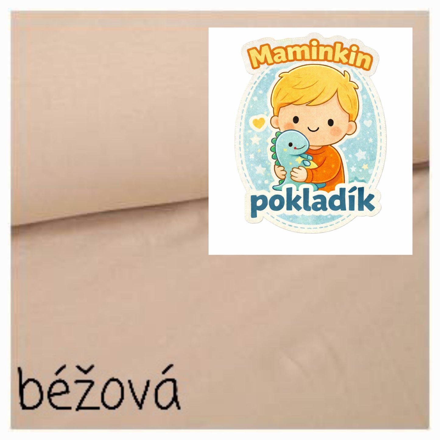 Tepláková súprava Maminkin pokladík – béžová