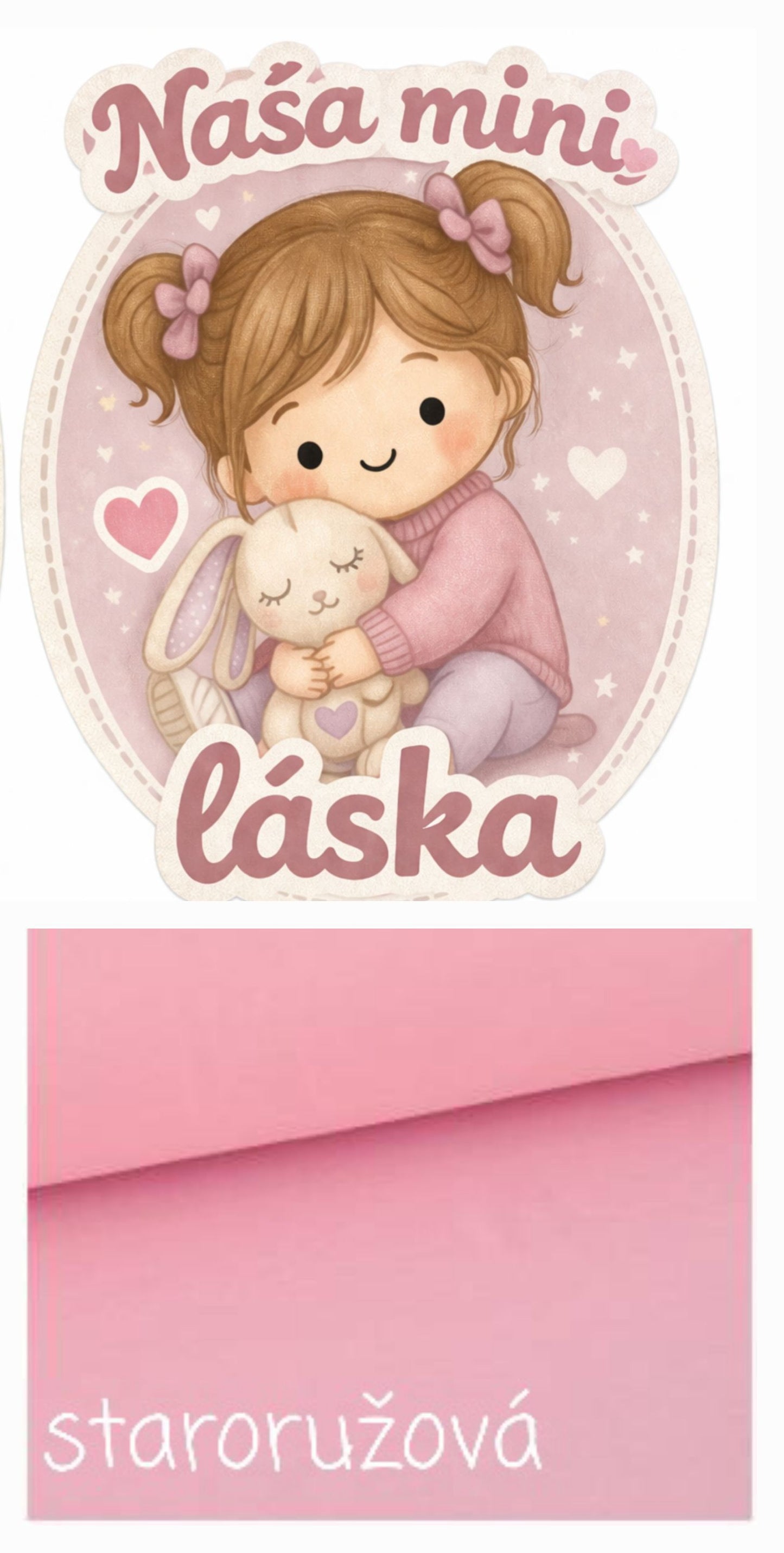 Tepláková súprava Naša mini láska – staroružová