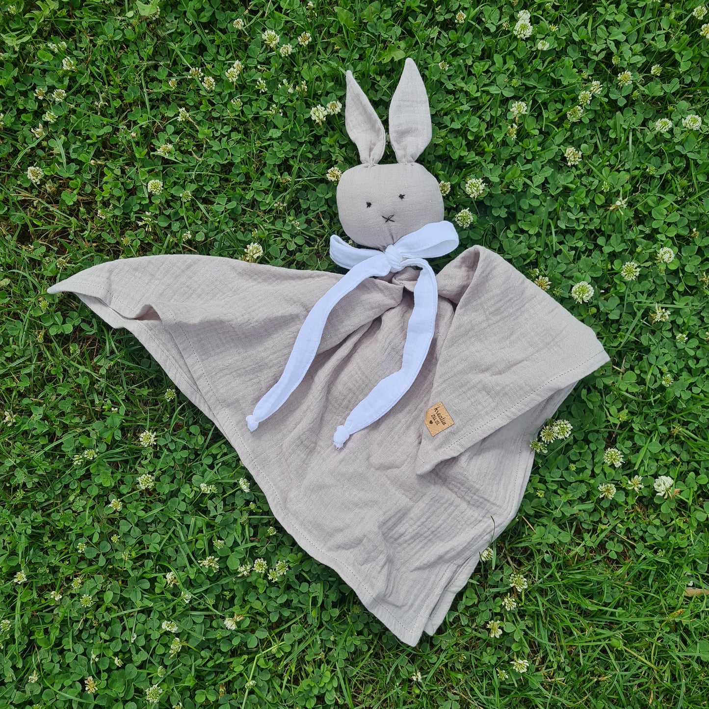 mušelínový handmade mojkáč, farba bledošedá