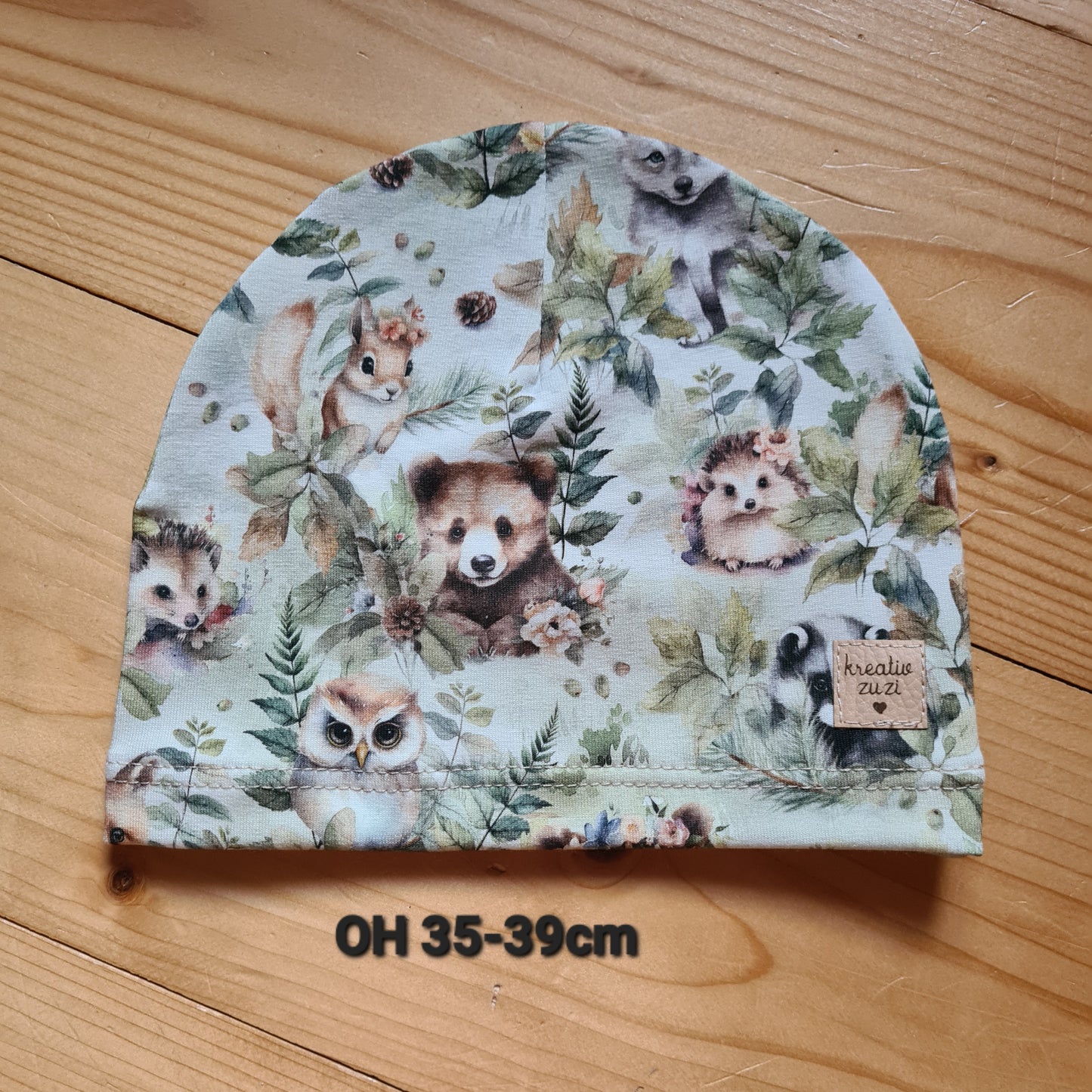 čiapka jednovrstvová, zvieratká 