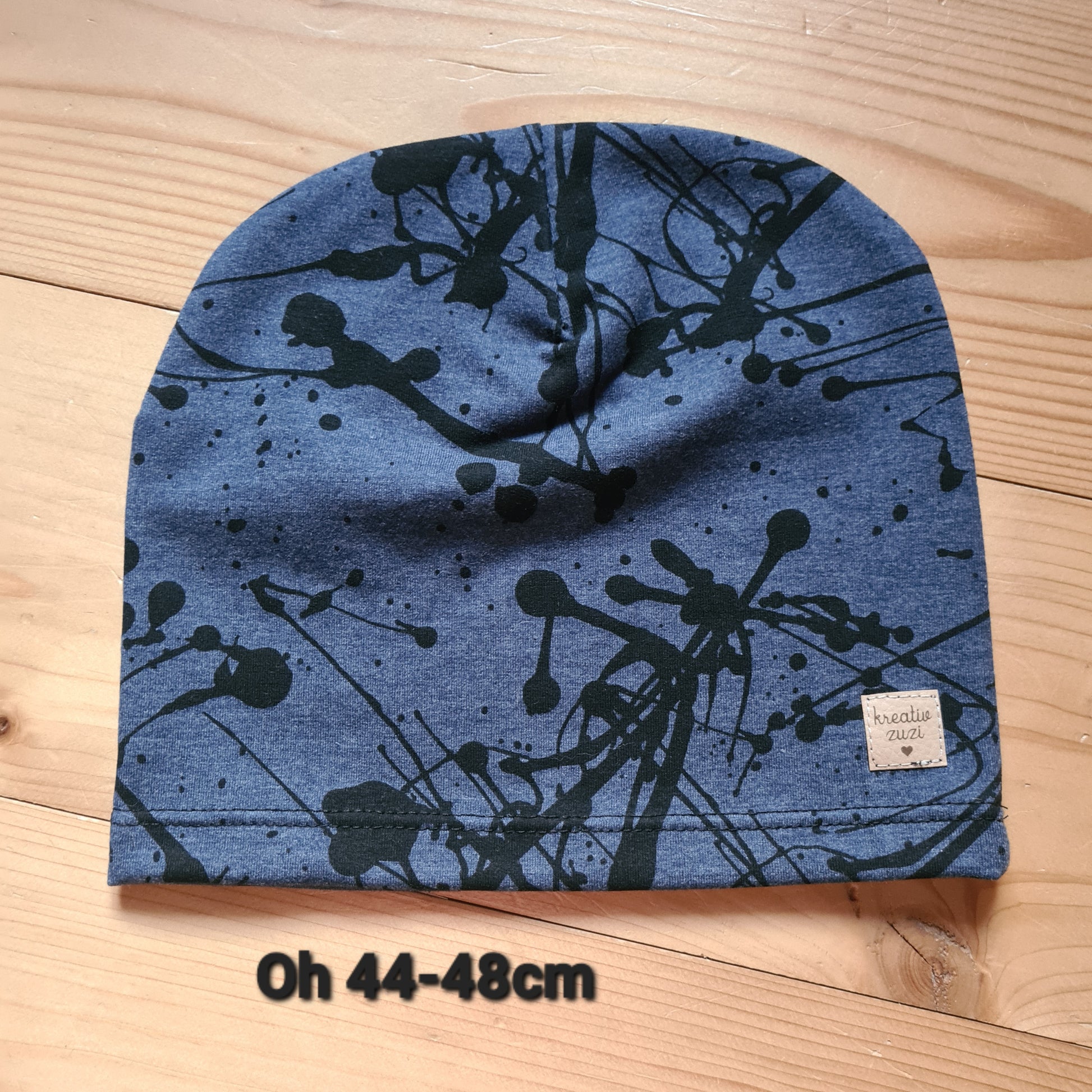 čiapka jednovrstvová, fŕkaná džínsová