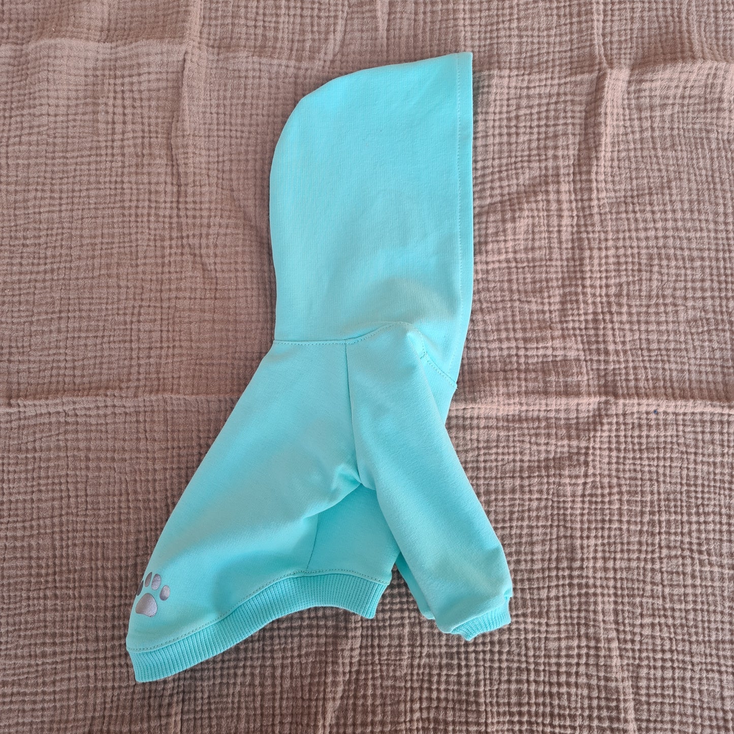 mikina pre psa s kapucňou, mätová farba