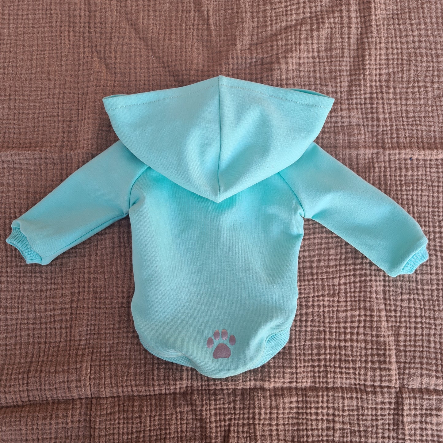 mikina pre psa s kapucňou, mätová farba