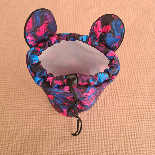 snood zo softshellu, vzor srdiečka