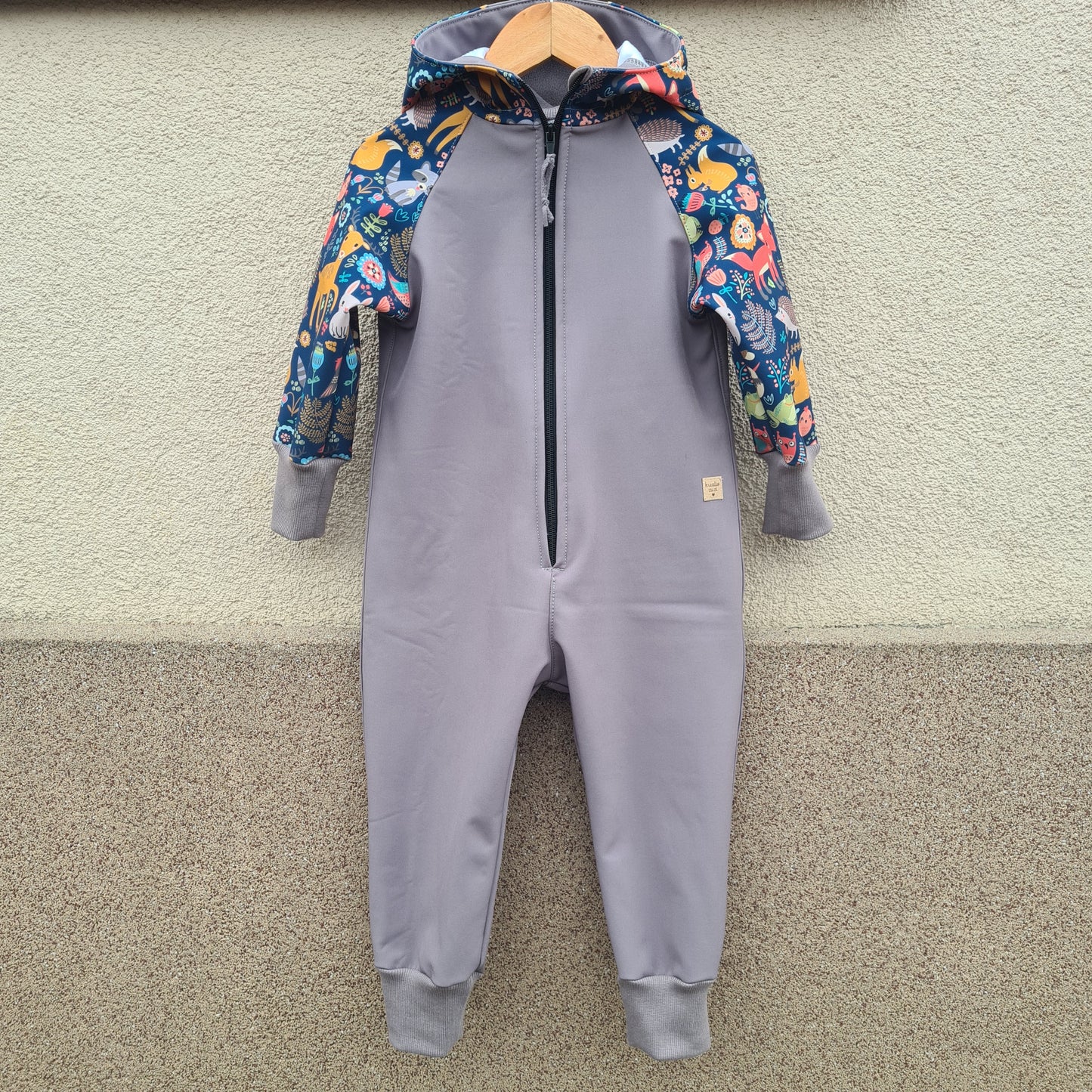 Softshellový overal - lesné zvieratká