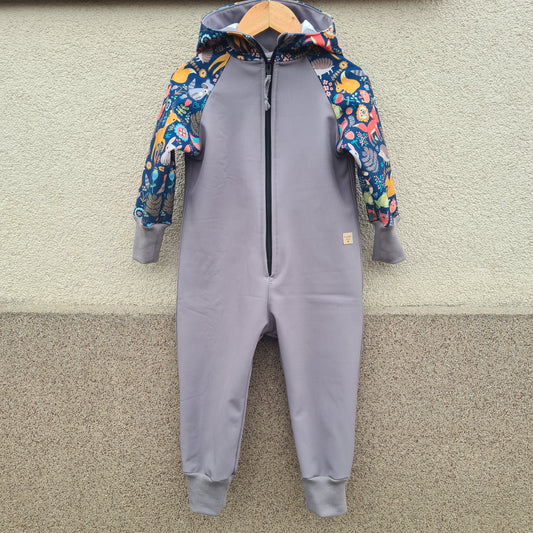 Softshellový overal - lesné zvieratká