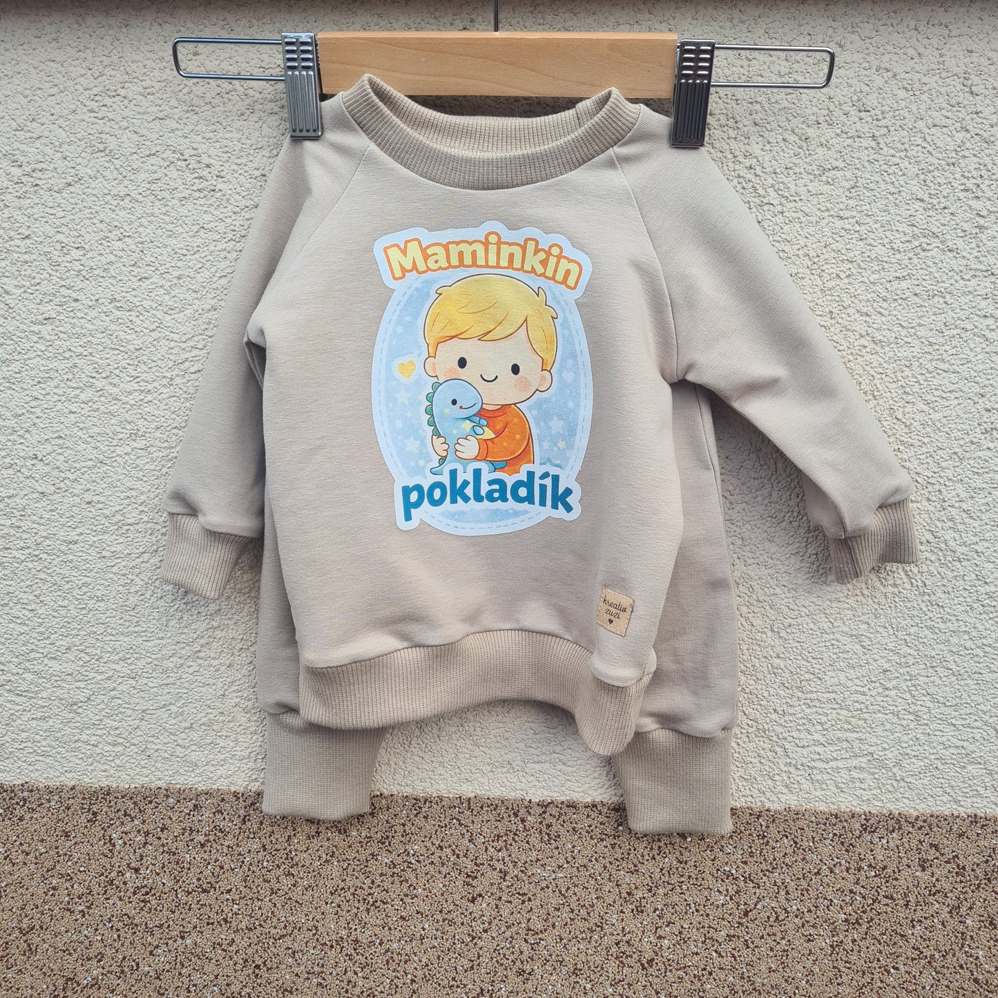 Tepláková súprava Maminkin pokladík – béžová