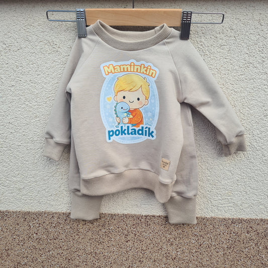 Tepláková súprava Maminkin pokladík – béžová