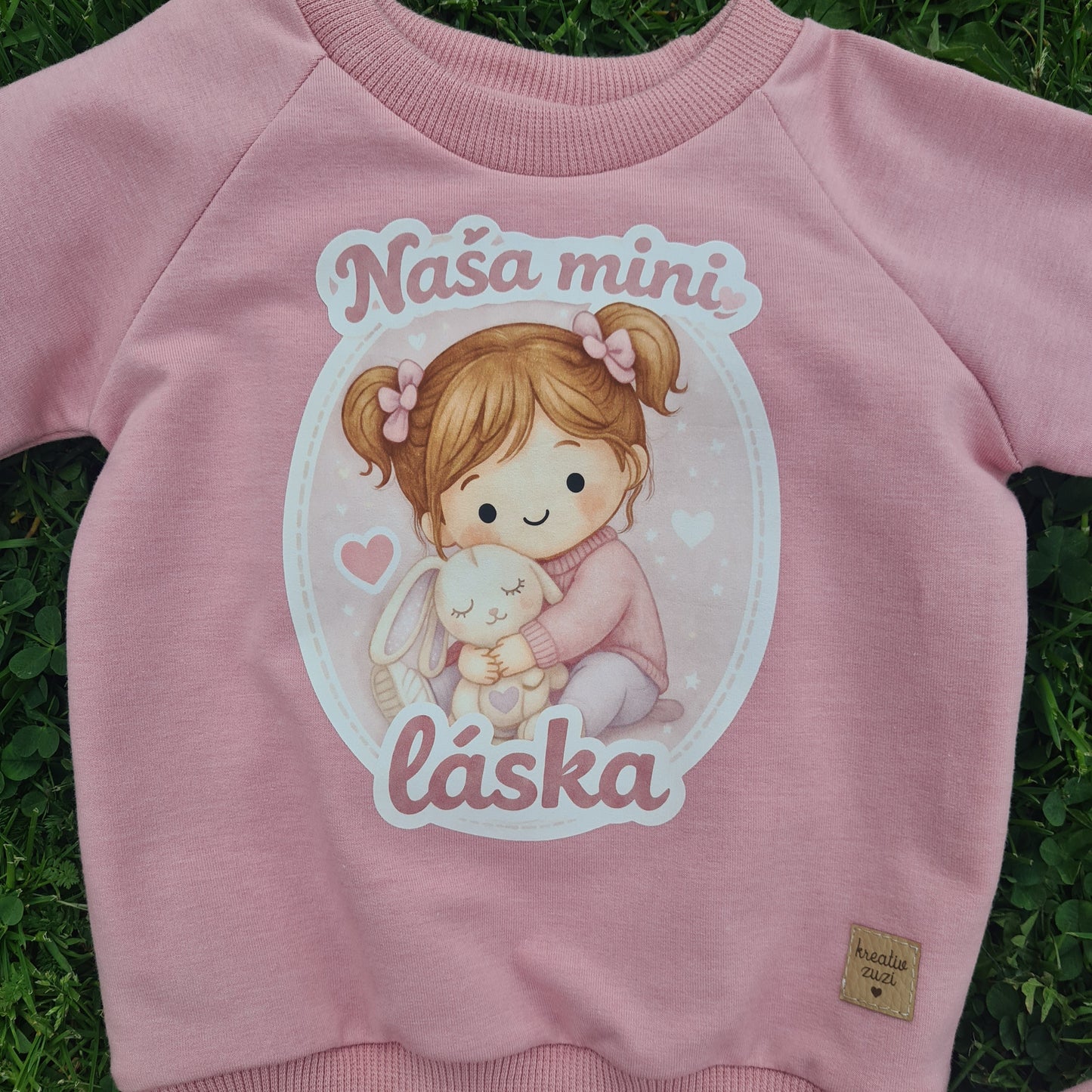 Tepláková súprava Naša mini láska – staroružová