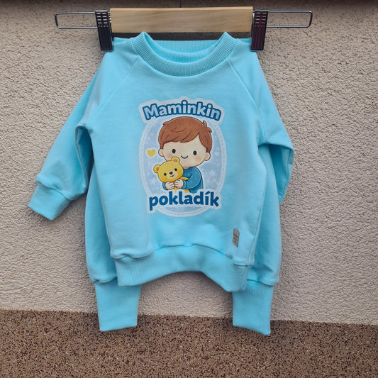 Tepláková súprava Maminkin pokladík – aqua