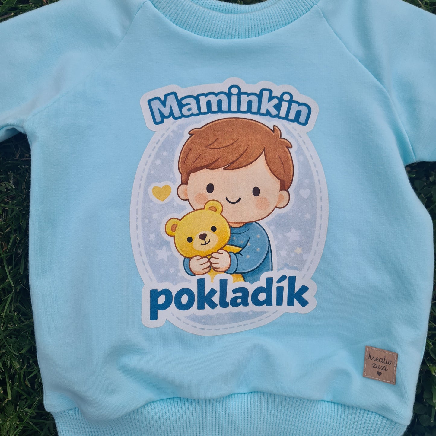 Tepláková súprava Maminkin pokladík – aqua